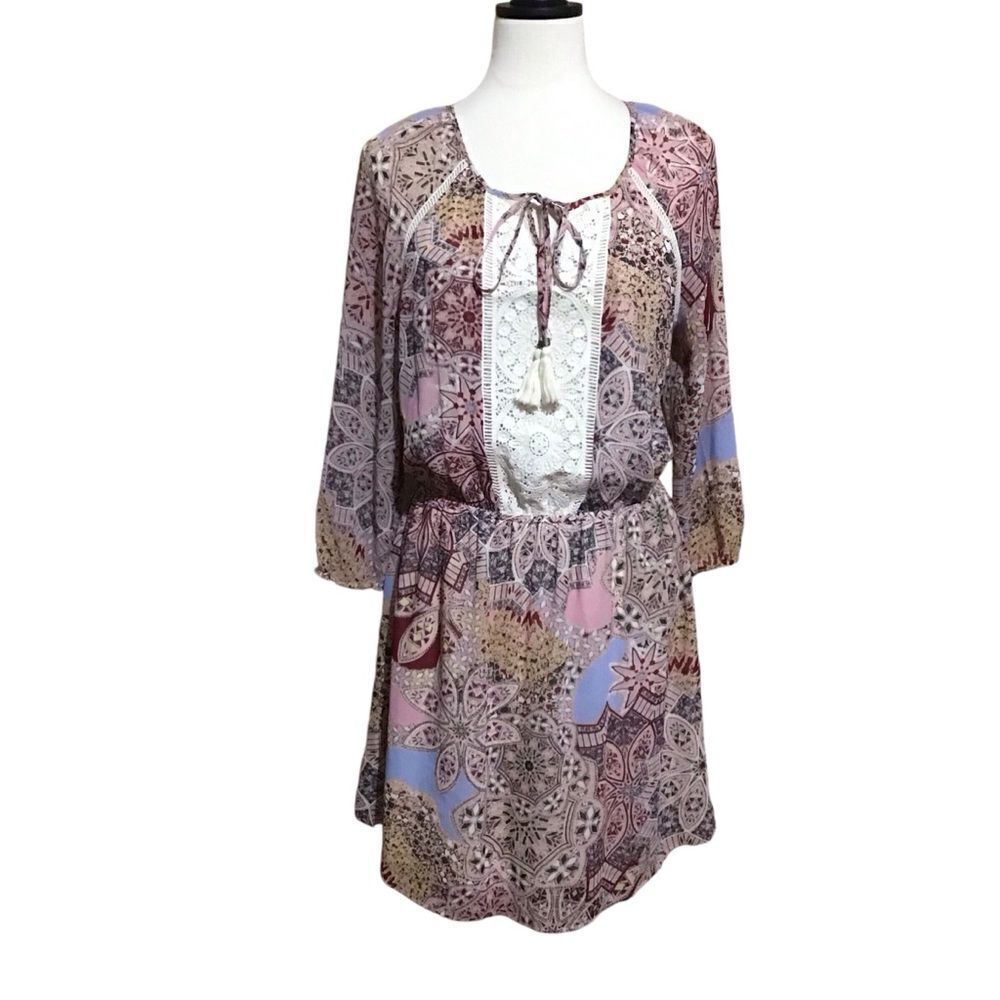 Signature Studio Women's Medium Floral Boho Dress
